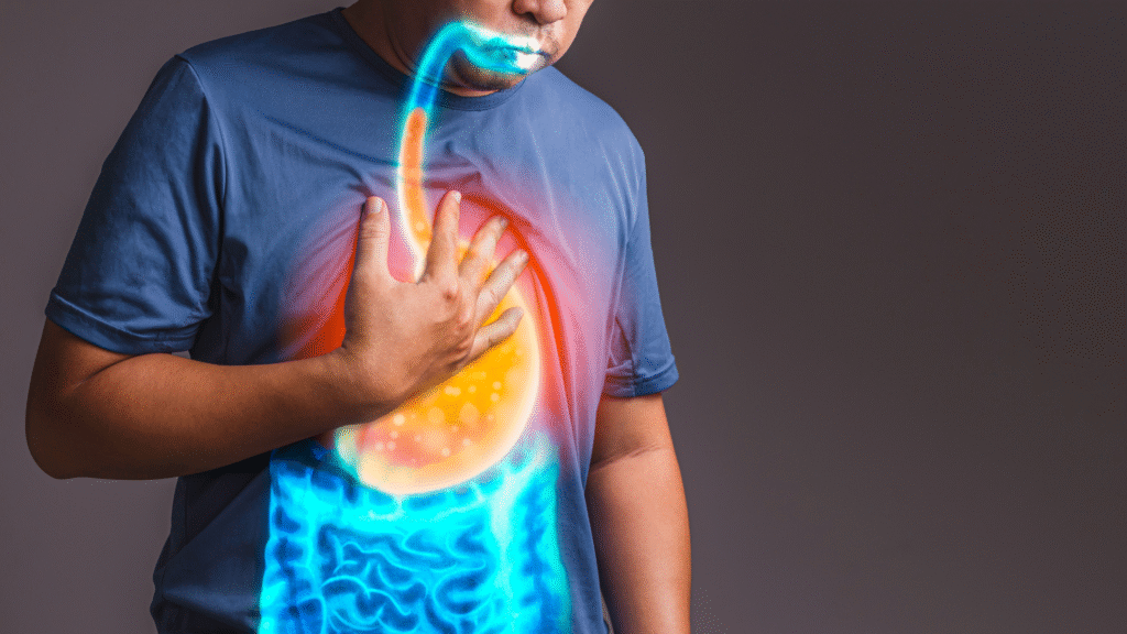 Ilustração médica do câncer de pâncreas e dor abdominal